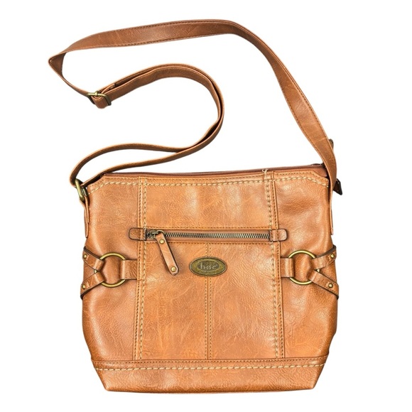 BOC Born Concepts Crossbody Shoulder Bag Brown Faux Leather Boho Festival - Picture 3 of 16